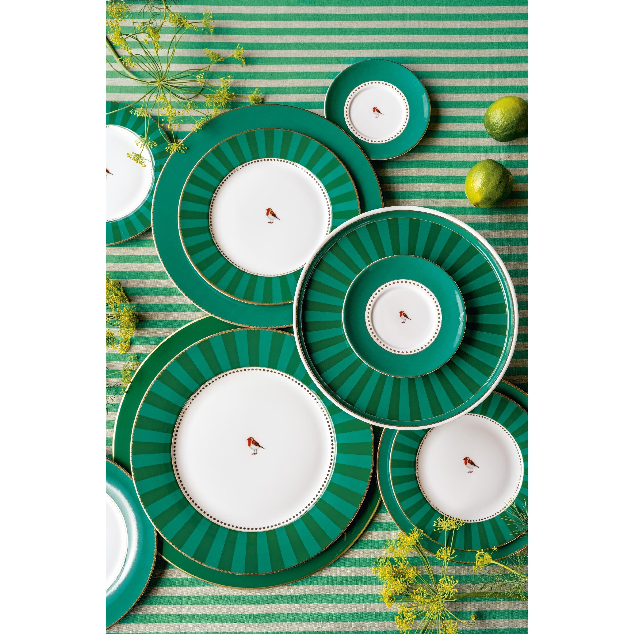 Pip Studio Love Birds Stripes Espresso-Tasse & Untertasse 2er Set