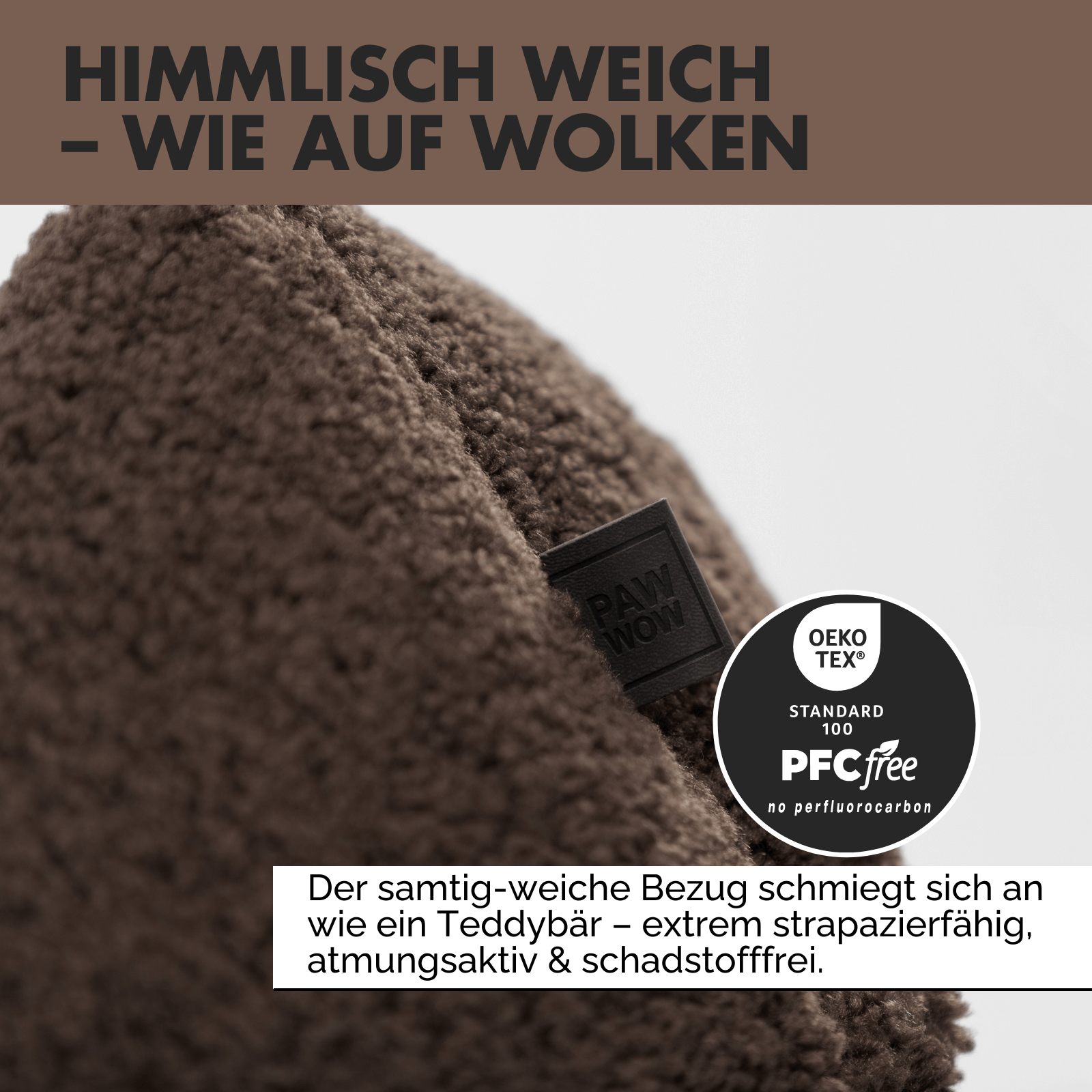 Hundebett SVEN Teddy Braun