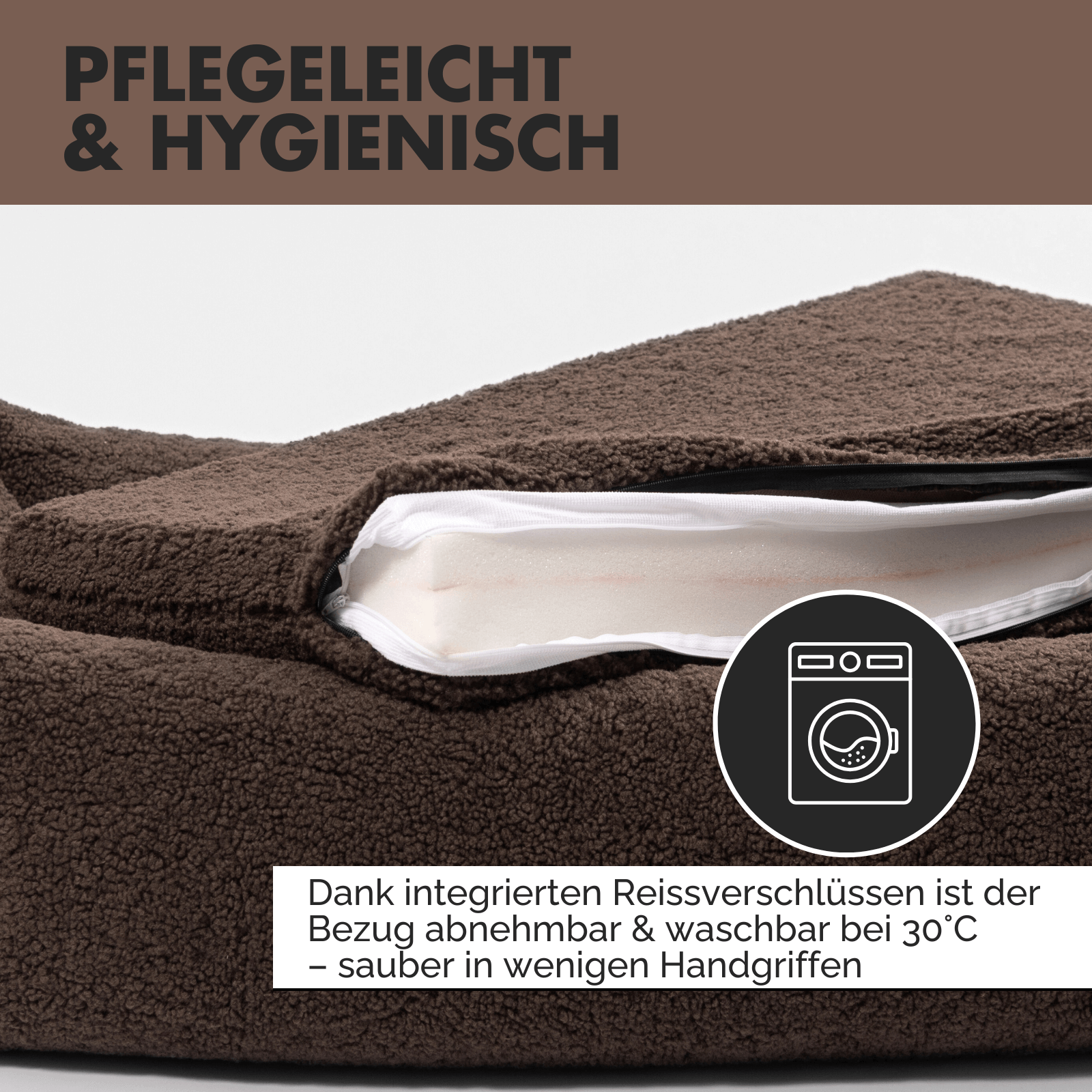 Hundebett SVEN Teddy Braun