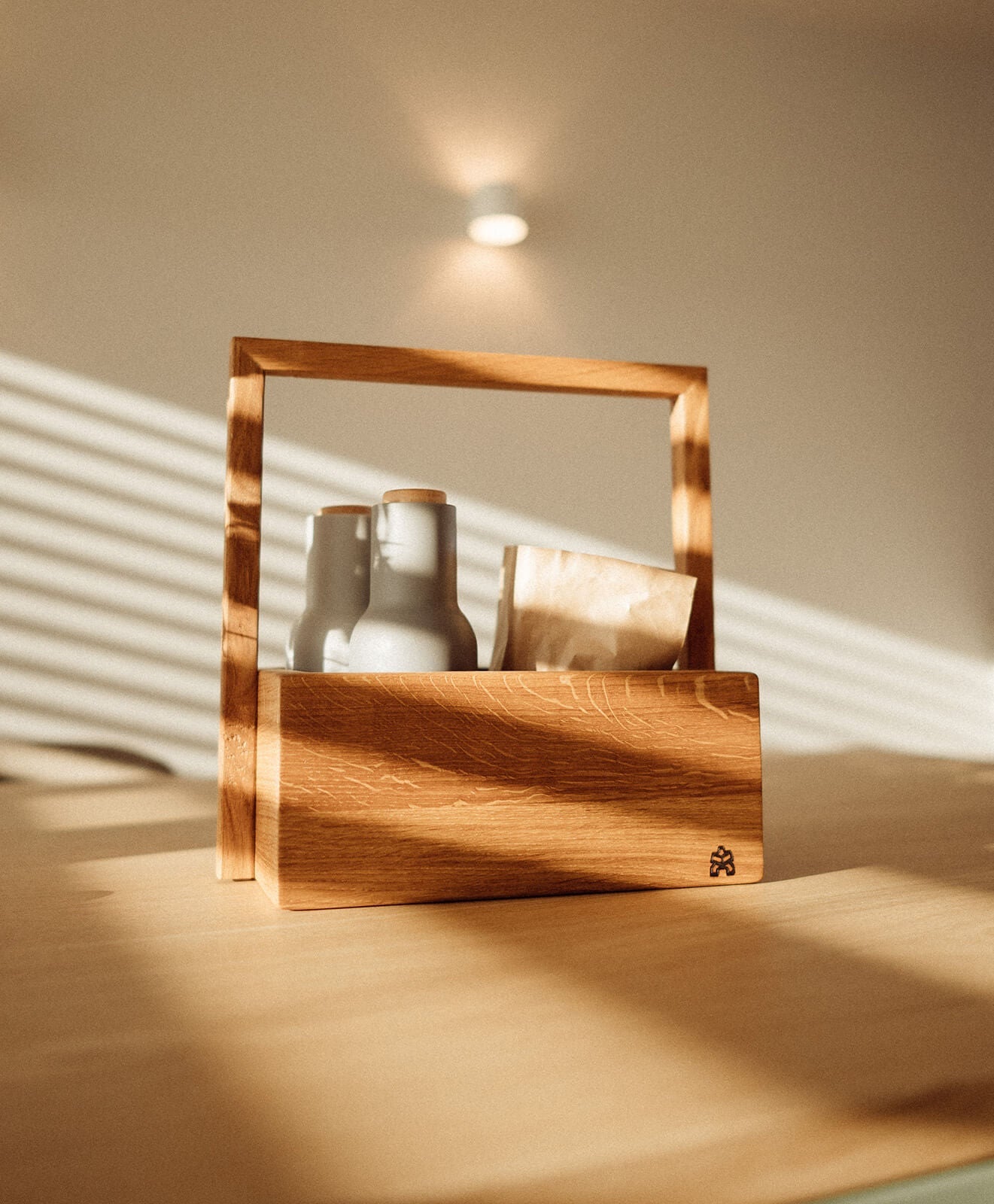 Holzkiste Eiche mit Griff KLEINER FRITZ