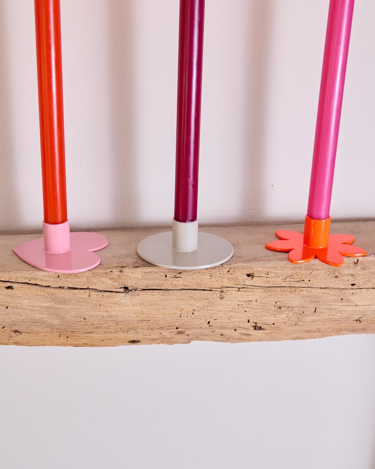 Kerzenständer | Kerzenhalter für Stabkerzen ORBI Grau + Kerze